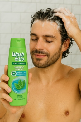 Wash&Go Szampon do włosów Menthol 360ml świeżość oczyszczenie energia