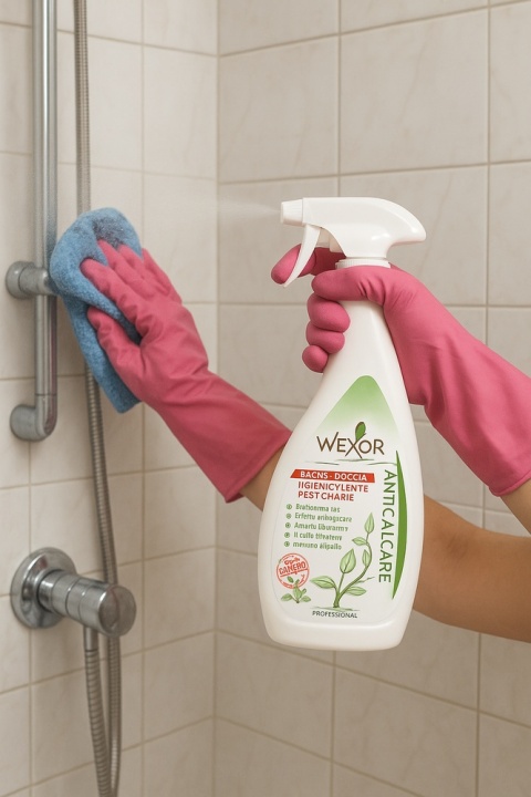 Wexor Anticalcare 750ml Płyn w sprayu do mycia łazienki i kabin prysznicowych