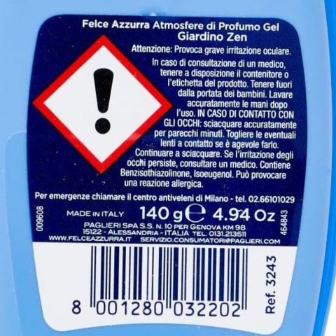Żel zapachowy do WC Felce Azzurra Giardino Zen 750ml odświeżacz toalety