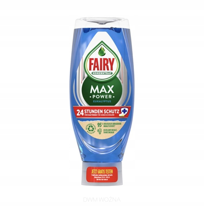 Fairy 545ml płyn koncentrat do zmywania naczyń Max Power Eukalyptus