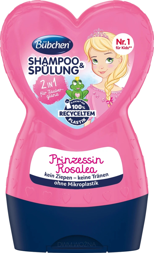 Bubchen 230ml szampon płyn  dla dzieci 2in1 Princess