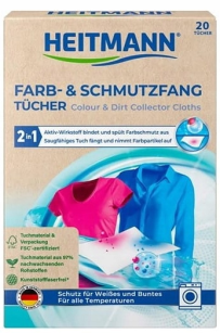Heitmann Farb&Schmutz chusteczki wyłapujące kolor ochrona kolorów  20szt.