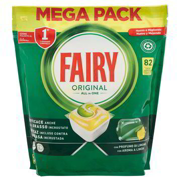 Fairy All-in-One 82szt. kaps. do zmywarki Lemon