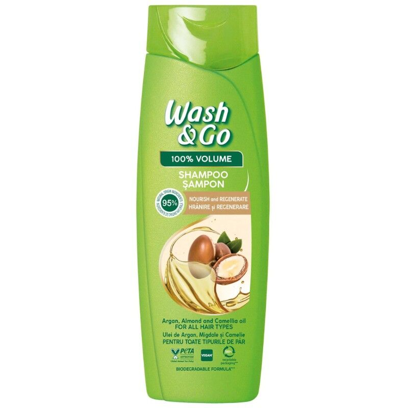 Wash&Go Szampon do mycia włosów 360ml Oils