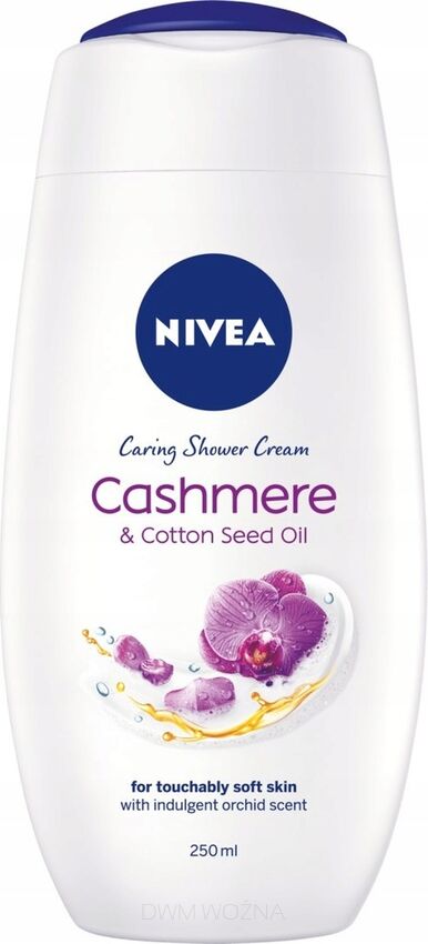 Nivea 250ml żel pod prysznic płyn do kąpieli Cashmere&CottonseedOil