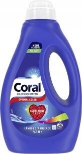 Coral 20 prań płyn żel koncentrat  do prania 1l Optimal Color