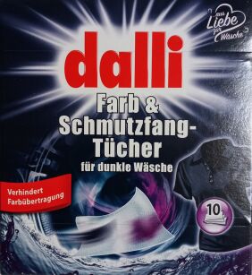 Dalli Farb&Schmutz chusteczki wyłapujące kolor, ochrona ubrań do czarnych 10szt.