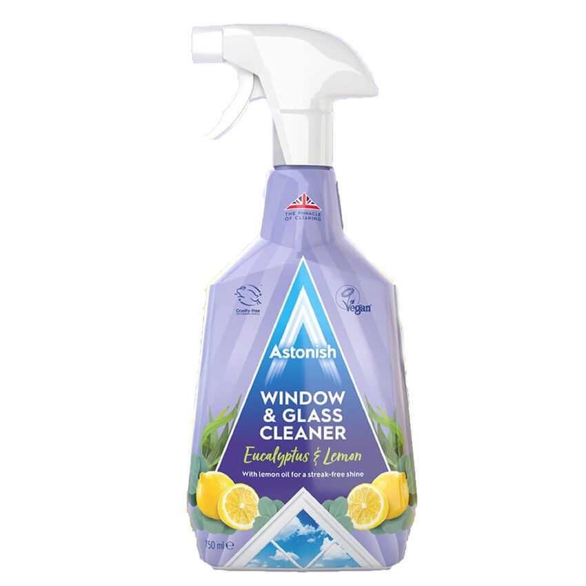 Astonish 750ml spray płyn do mycia szyb luster  Winodw Eucalyptus&Lemon