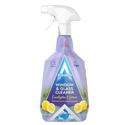 Astonish 750ml spray płyn do mycia szyb luster  Winodw Eucalyptus&Lemon