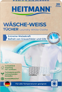 Heitmann Wasche Weiss chusteczki wybielające do ubrań 20szt.