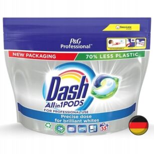 Dash 55 prań kapsułki tabletki  3in1 Uniwersal kolor biały