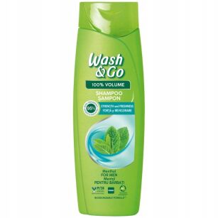 Wash&Go Szampon do mycia włosów  360ml Menthol
