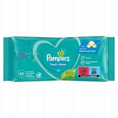 CHUSTECZKI nawilżające PAMPERS dla dzieci delikatne 52SZT.